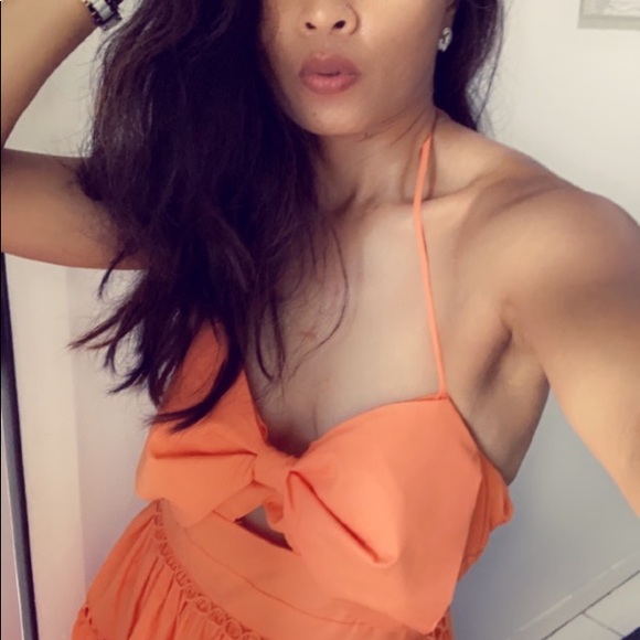 Coral orange dress - Picture 8 of 10